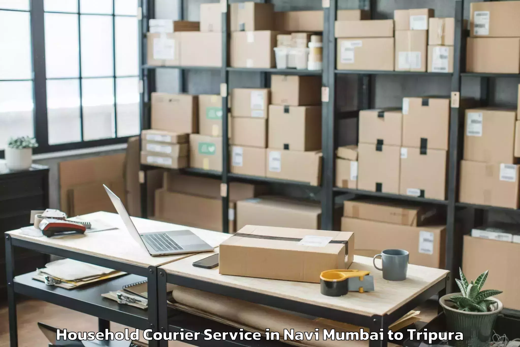 Expert Navi Mumbai to Melaghar Household Courier